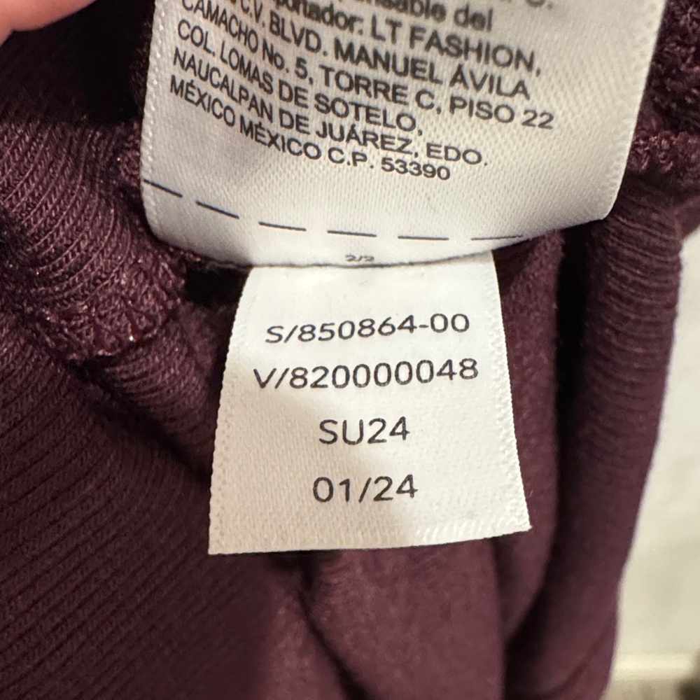 Athleta 2X With Ease Deep Burgundy Short Sleeve Tee Plus Size - Picture 5 of 7